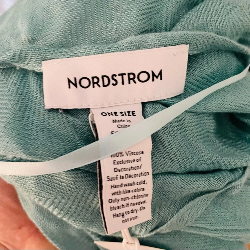 Nordstrom Teal Haze Open Front Ruana Topper
